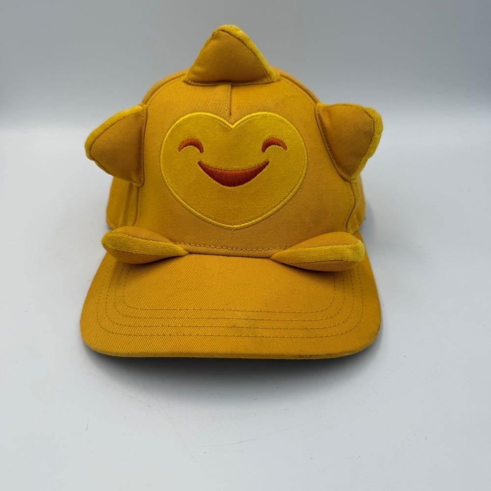 Disney Parks Yellow Wish Sun Heart Face Character Baseball Cap Hat Adjustable